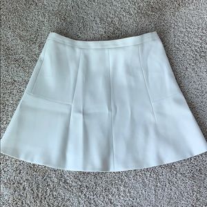 J Crew White Flare Skirt